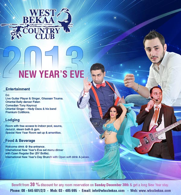 New year's eve 2013 at west bekaa country club